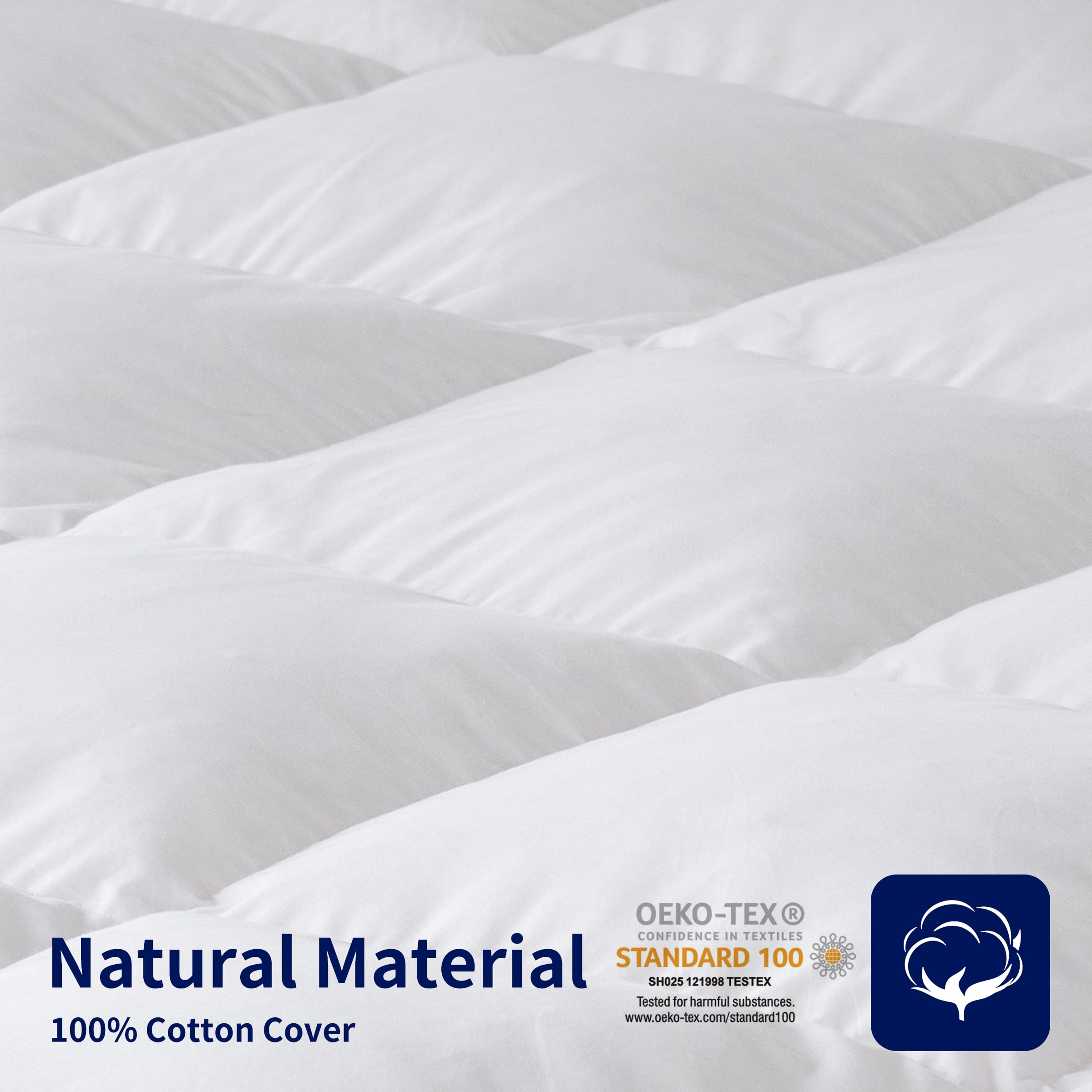Subrtex White Goose Down Feather Duvet Insert, Full
