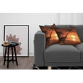 thumbnail image 3 of Ambesonne Tropical Throw Pillow Cover 2 Pack, Twilight Coconut Palms, 18", Coral Orange Brown, 3 of 7