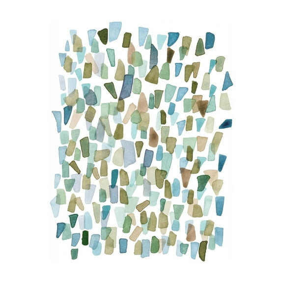 Louise van Terheijden 'Green Mossy Seaglass' Canvas Art