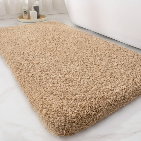 Bathroom Rugs,24"x43",Non Slip Shower Bath Room,Extra Soft and Absorbent,Bath Mats for Bathroom Floor,Machine Wash Dry Carpet Mat for Tub,24"x43"Beige
