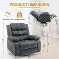 thumbnail image 2 of YSICK Fauteuil Inclinable Pivotant à Bascule pour Adultes, Surdimensionné pour Salon, Gris, 2 of 7