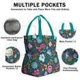 thumbnail image 3 of Pioneer Flower Floral Print Pattern Drawstring Lunch Bag Women - Drawstring Lunch Bag Insulated for Work Office - Stain-Resistant Large Lunchbags for Women with Multi-Pockets, 3 of 6