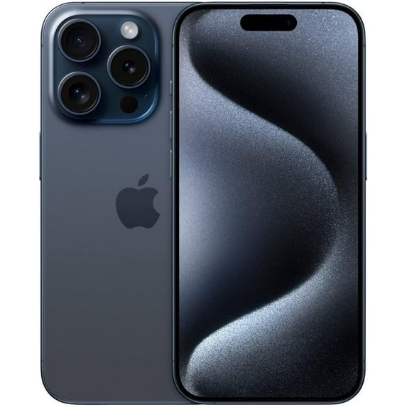 Pre-Owned No Plan-Unlocked Device Apple iPhone 15 Pro Max Cell Phone 256GB 8GB RAM Blue Titanium
