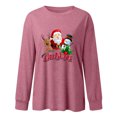 thumbnail image 4 of Qertyioot Sweat-Shirt d'Hiver pour Femmes Imprimé de Noël, Manches Longues Décontracté Col Rond Mode Pull, 4 of 5