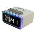 thumbnail image 2 of Reloj despertador Baoblaze con radio altavoz inalámbrico soporte para teléfono y lámpara de noche, 2 of 8