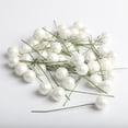 thumbnail image 3 of 100 bayas artificiales para ramos de novia y damas de honor (manualidades DIY) Blanco, 3 of 9