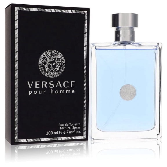 Versace Pour Homme Eau de Toilette Spray for Men, Fresh Citrus Woody Fragrance with Neroli, Cedar & Musk, 6.7 fl oz