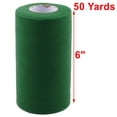 thumbnail image 2 of Rollo de carrete de tul para manualidades, embalaje de papel de regalo para fiestas, 6 pulgadas x 50 yardas, color verde oscuro Unique Bargains cintas de papel de regalo, 2 of 4