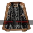 thumbnail image 2 of Chaqueta de cuero para hombre de padre de mediana edad y anciano Chaqueta de cuero con cuello para hombre Ropa casual para personas de mediana edad, 2 of 5