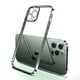 thumbnail image 3 of Luxury Plating Square Frame Silicone Transparent Case on For iPhone 11 12 13 14 15 Pro Max X XR XS Max 7 Plus Clear Back Cover, 3 of 5