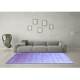 thumbnail image 3 of Ahgly Company Indoor Square Abstract Blue Contemporary Area Rugs, 4' Square, 3 of 4