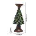 thumbnail image 3 of Uutvery Christmas Tree Candle Holder,Hand Crafted Resin Pillar Candle Holders Pine Tree Candlestick,Vintage Taper Tea Light Christmas Home Decorative for Home Mantel Fireplace,Gold/Green, 3 of 6
