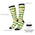 thumbnail image 4 of Xecao Watercolor St Patrick Day print thigh-high socks, crafted for both men and women with a stretchy, high-opaque design perfect for daily wear, 4 of 6