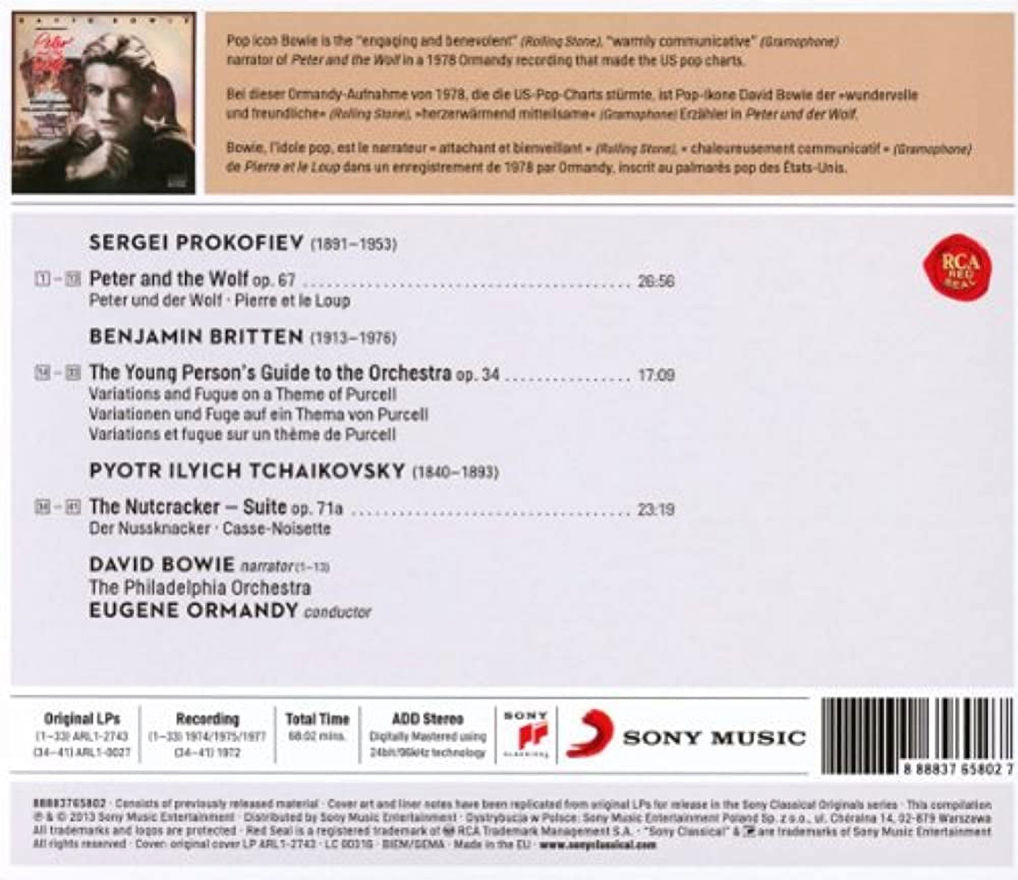 David Bowie Narrates Prokofiev's Peter & the Wolf (CD)