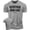 T-Shirt Heather Grey, variant on Gymish Silver Hair Iron Core Workout Shirt for Men – Motivational Gym T-Shirt, Athletic Fitness Wear, Military Green with Sleeve Logo, Small
