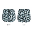 thumbnail image 3 of Gukieu Angry Shark Print Women's Sports Shorts with Drawstring Elastic Waistband for Running, Yoga, Fitness-Large, 3 of 7