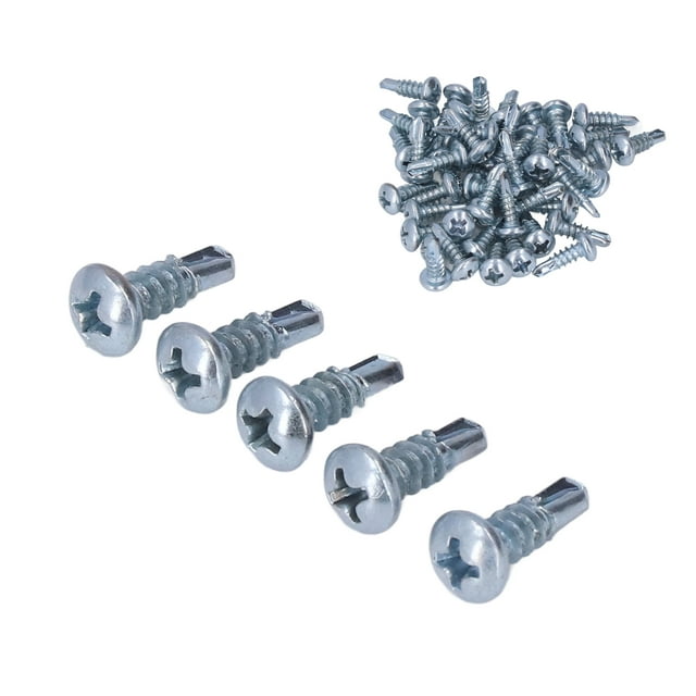 Vis de Perceuse à Tête Ronde en Acier au Carbone Galvanisé Auto-Perçant 4.2x13mm pour Réparation à Domicile