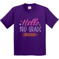 thumbnail image 3 of Inktastic Back to School Hello 3rd Grade Youth T-Shirt, 3 of 5