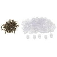 thumbnail image 1 of 100pcs Plastic Glass Retainer Transparent Mirror Cabinet Fix Clips, 1 of 4