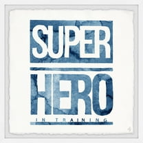 Marmont Hill Blue Superhero in Training Sign Framed Wall Art