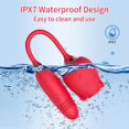 thumbnail image 2 of Rose Vibrator Sex Toys for Women, G Spot Dildo with Vibrating Egg, Clit Stimulator for Adults Couples (Red), 2 of 10