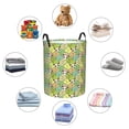 thumbnail image 3 of Lsque Cartoon Panda And Leaf pattern Laundry Hamper Basket, Tall Woven Rope Hamper Basket for Clothes, Lightweight Storage Basket, Collapsible Waterproof-Medium, 3 of 8