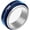 Blue, variant on Stainless Steel Couple Spinner Ring for Men Women Etched EKG Heartbeat Wedding Band Blue/Black