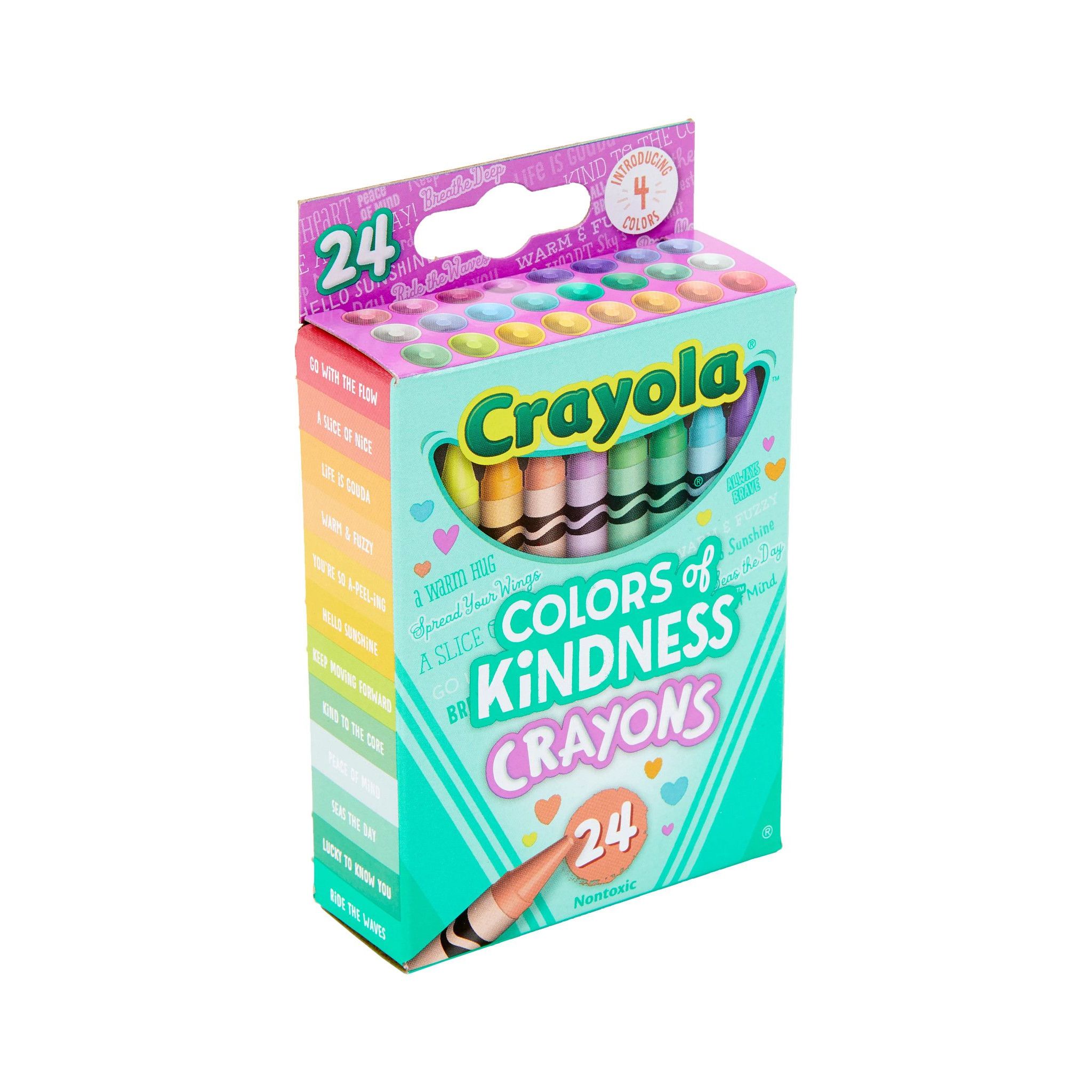 Crayones Crayola Colores de Amabilidad, 24 piezas, suministros para maestros, útiles para kindergarten, colores surtidos 3