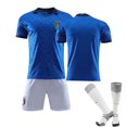 thumbnail image 1 of Camiseta de fútbol de Italia sin número para jóvenes/niños camiseta de fútbol de casa conjunto corto con calcetín-22 (120-130 cm)- BmatwkZeng Bmatwk Jersey, 1 of 1
