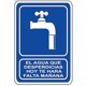 thumbnail image 1 of Letreros de Señalización Preventiva Señalamientos Informativos 30x40 cm Informativos El Agua que Desperdicies Hoy te Har, 1 of 1