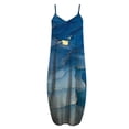 thumbnail image 5 of SMihono Robe Maxi Bohème d'Été pour Femmes Grande Taille Robe d'Été Imprimée Sans Manches Col Rond Aguichant Robe de Plage Décontractée Fluide Robe de Plage, 5 of 5