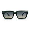 thumbnail image 4 of Luxe Lion Head Jewel Hinge Narrow Rectangle Horn Rim Plastic Sunglasses Green - Brown Smoke, 4 of 8
