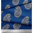 thumbnail image 3 of Soimoi Polyester Crepe Fabric Paisley Block Print Fabric by Yard 52 Inch Wide, 3 of 3