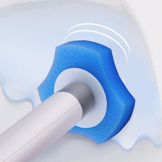 Cabezales de repuesto desechables para escobillas de baño Suministros de limpieza para el hogar (10 piezas azul)