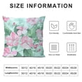 thumbnail image 5 of JRXY Peach Blossom Square Throw Pillow Covers Invisible Zipper Home Decor Outdoor Pillow Case for Cushion Cases Sofa Living Room,  White, 5 of 5