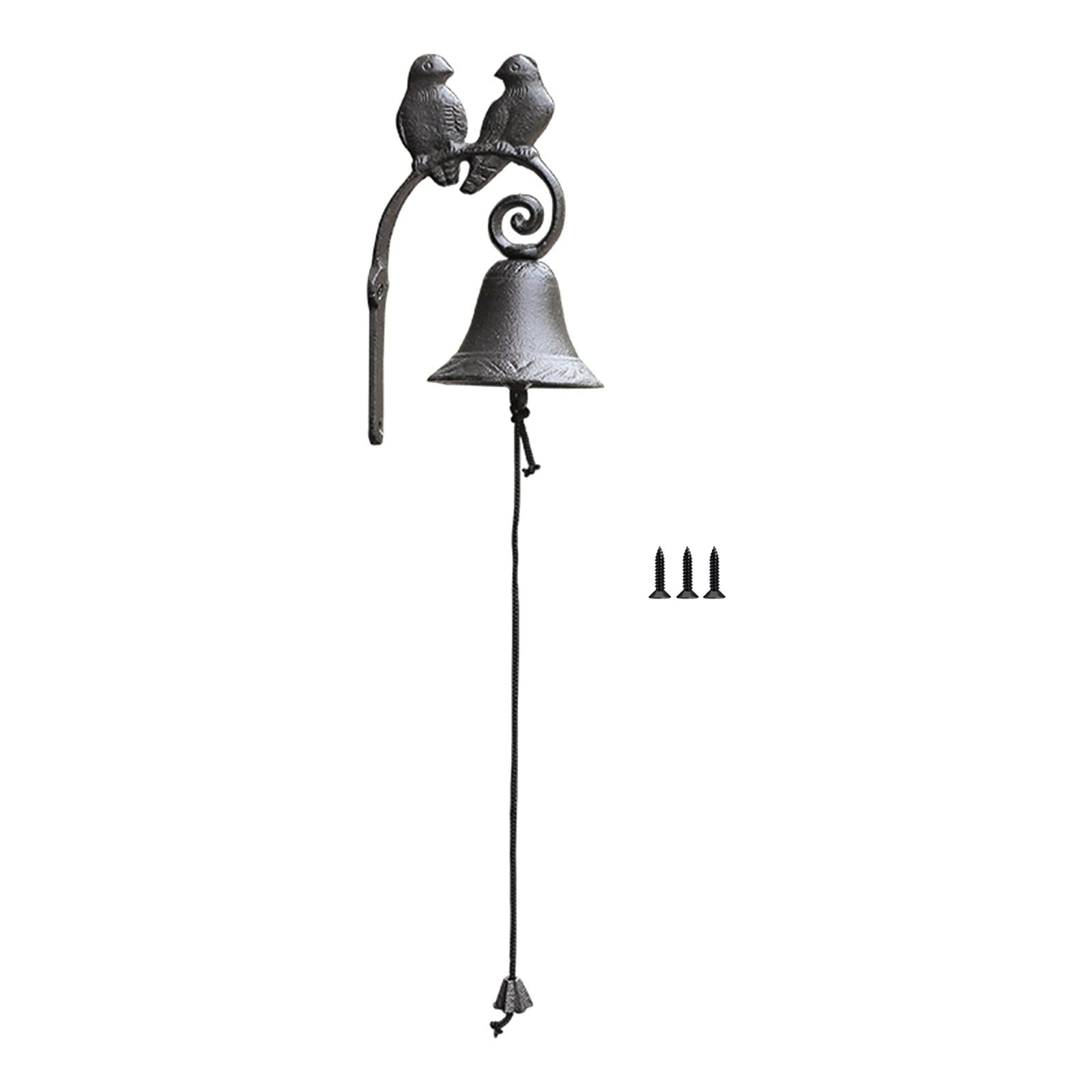 Fancyes Wall Hanging Bell Cast Iron Dinner Bell ,Entry Door Bell ,Metal Decorative Bell, Wall Mounted Hanging Door Bell for Farmhouse