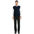 thumbnail image 5 of Toptie Men's Business Sweater Vest Cotton Jumper Top-Navy-S, 5 of 7