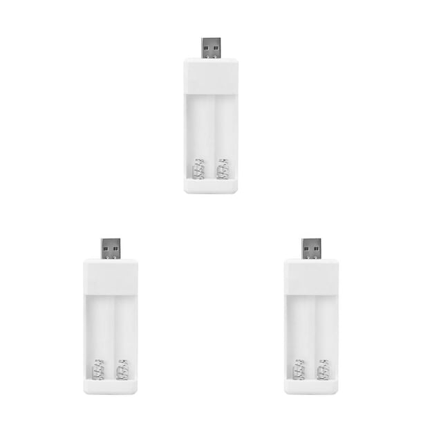 Yuarrent de de 2 ranuras AA AAA Adaptador de carga de recargable USB de plástico portátil Type1 Yuarrent CBP021125