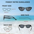 thumbnail image 2 of FEISEDY Retro Cat Eye Sunglasses Women Men Vintage Small Cateye UV400 Sunglasses B2617, 2 of 7
