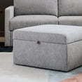thumbnail image 4 of Flex Gray Storage Ottoman with Performance Fabric, 4 of 11