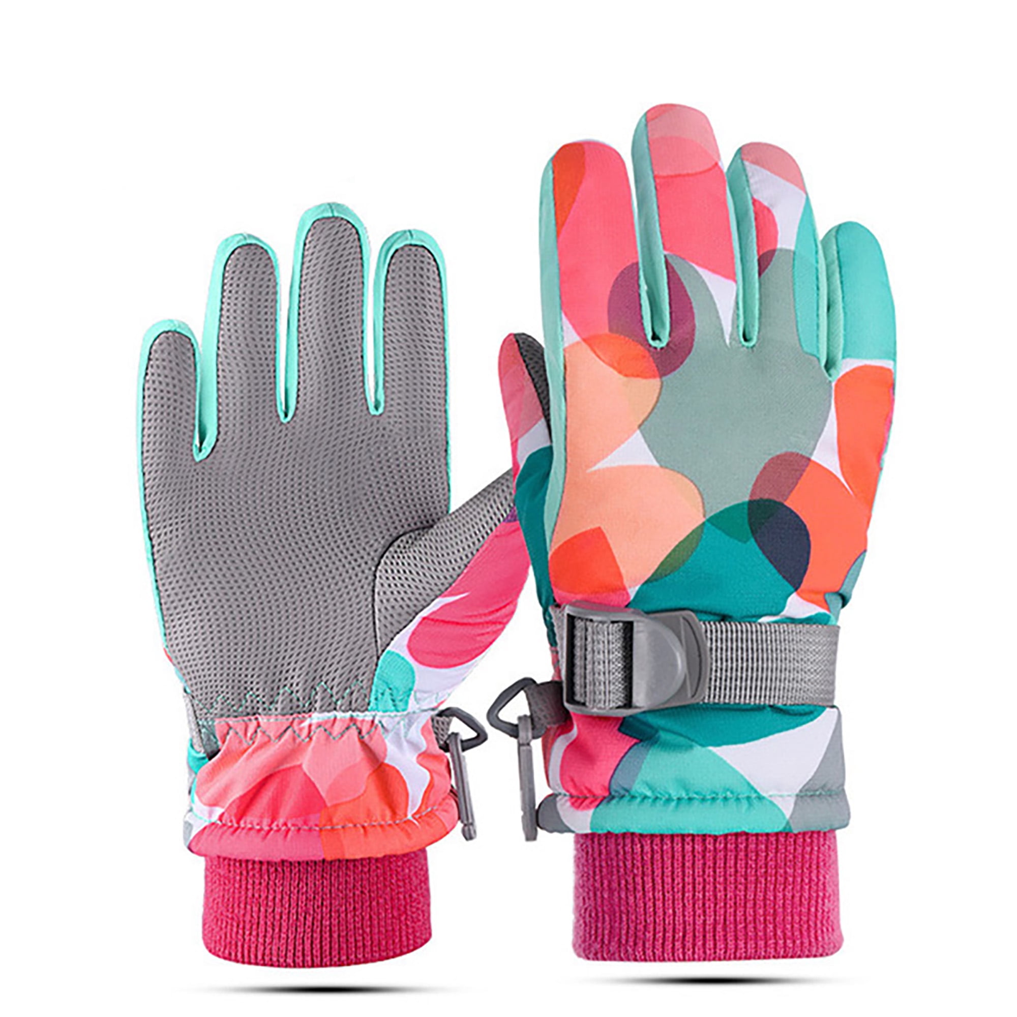 Kids Boy Girls Winter Snowproof Waterproof Snow Ski Gloves Mittens Thermal Warm