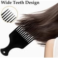 thumbnail image 4 of 2 Pcs Afro Hair Comb, Black Plastic Afro Hair Comb Hair, Hair Pick Comb, Smooth & Sturdy Wide Tooth Plastic Afro Pick, for Detangling And Styling, Curly, Wavy, Frizzy And Afro Hair, 4 of 6