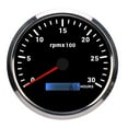 thumbnail image 2 of Boat Tachometer, 7 Color Backlight, 0-3000 RPM Gauge with Hour Meter, RV Truck Car Yacht, DC 9-32V, 2 of 7