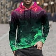 thumbnail image 4 of XPMWRP Women's Hoodies Pullover Fire Printed Hooded Sweatshirts Casaul Long Sleeve Drawstring Pullover Fashion Fall Winter Sweatshirt with Pocket Green S, 4 of 9