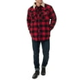thumbnail image 2 of Genuine Dickies Men's Buffalo Twill Shirt Jacket with Sherpa Collar, 2 of 4