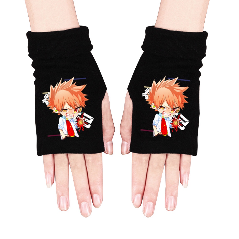 HEQU9117 Lavendei Japanese Anime Cute Cartoon Knitted Gloves, Attack
