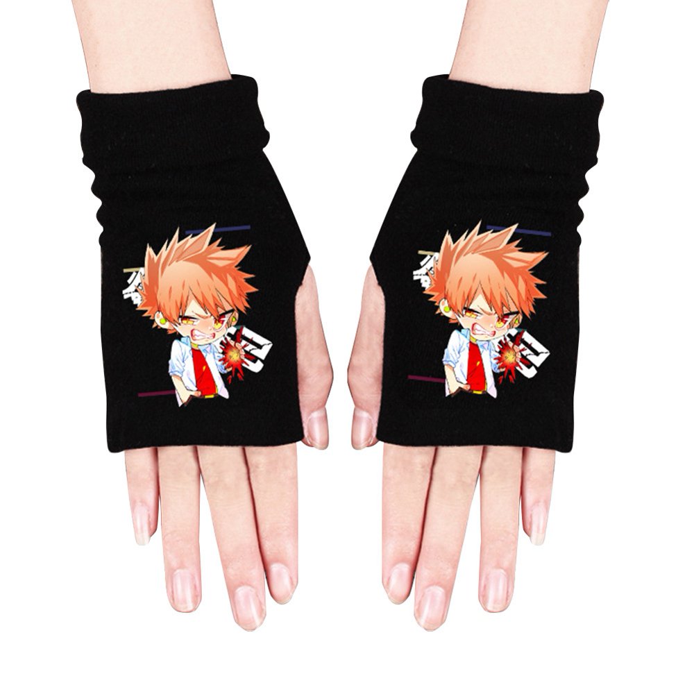HEQU9117 Lavendei Japanese Anime Cute Cartoon Knitted Gloves, Attack