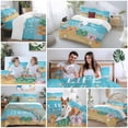 thumbnail image 6 of Slippers Beach Starfish Twin Size Comforter Set, Life Is Better in Flip Flops Bedding for All Seasons, 4 Pcs Bed Set, 1 Quiltcover (68"x86") ,1Sheet(67"x116"), 2Pillowcases (30"x20"), 6 of 9