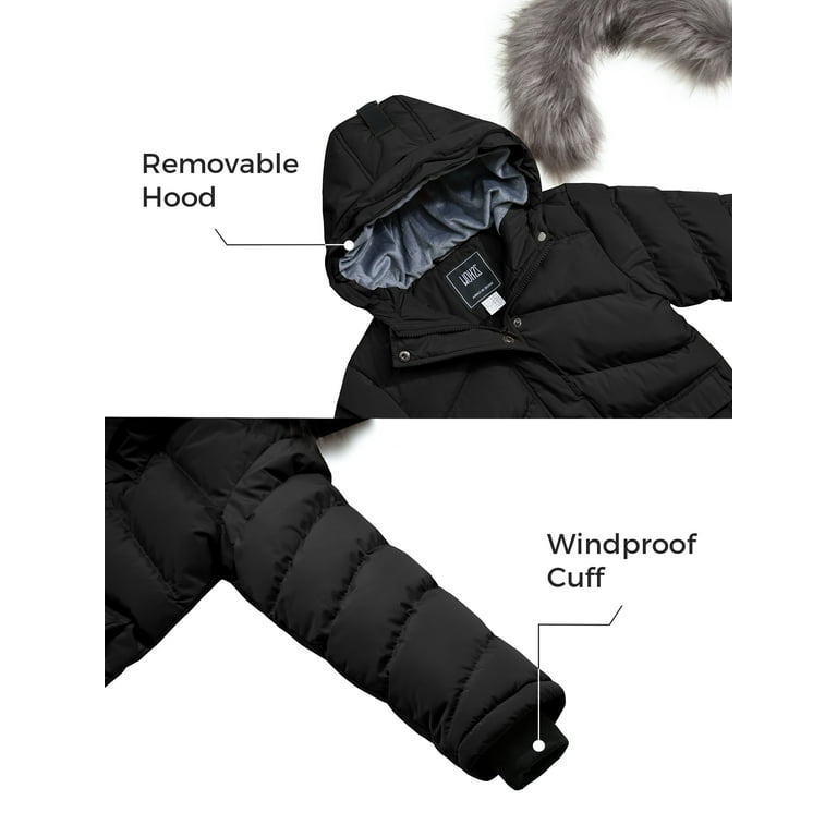 ZSHOW Boy s Winter Coat Windproof Puffer Jacket Warm Winter Fleece Jacket Black 8