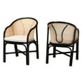 thumbnail image 2 of Bali & pari Miranda Rattan BOHO Dining Chairs, Set of 2, Black, 2 of 9